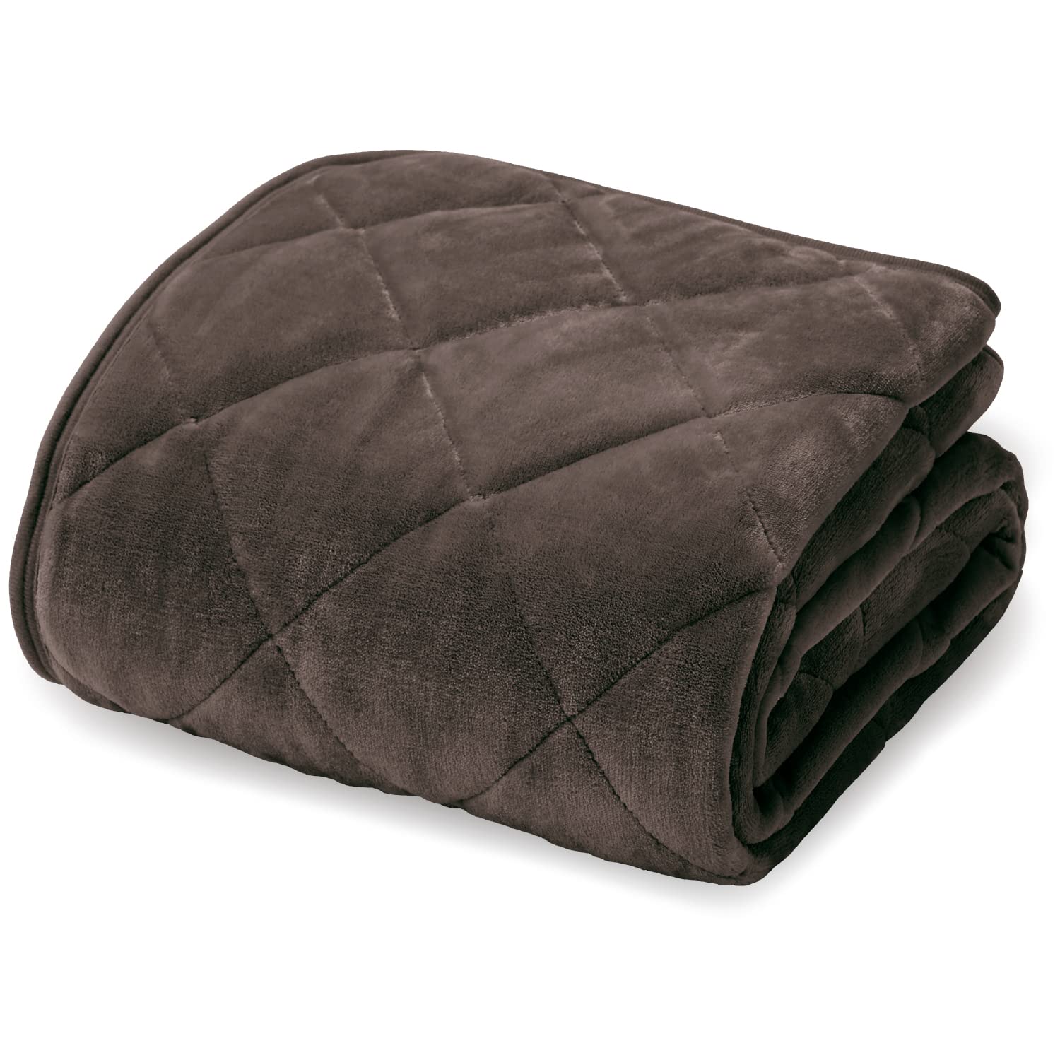 AQUA mofua 敷きパッド しきぱっと ダブル 冬用 ブラウン +2℃ 発熱タイプ Heatwarm あったか ベッドパッド ぬくぬく モフモフ 吸湿発熱素材 ふわふわ 敷き毛...