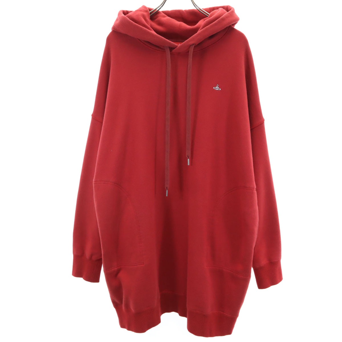 Vivienne Westwood RED LABEL ヴィヴィアンウエストウッドレッドレーベル 日本製 オーブ 長袖 ロング パーカー o レッド レディース 古着