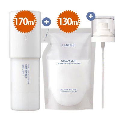 [トナーパッド贈呈]クリームスキン ローション 170ml+リフィル130ml(+ミストポンプ)化粧水 高保湿 保湿 ローション セラミド ヒアルロン酸 保湿ケア ハリケア 乾燥肌