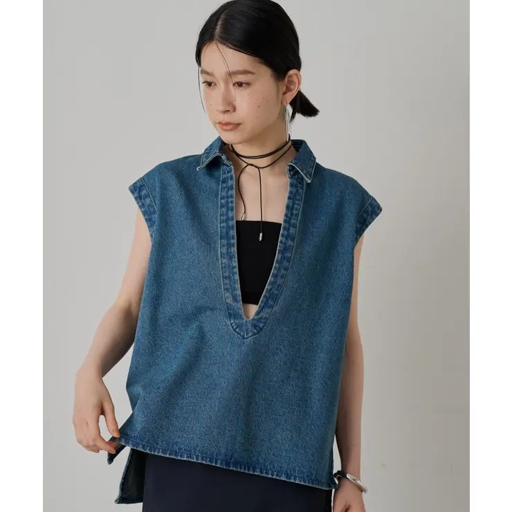 【Loungedress】ﾃﾞﾆﾑｼｮｰﾄｽｯｷﾊﾟｰBL