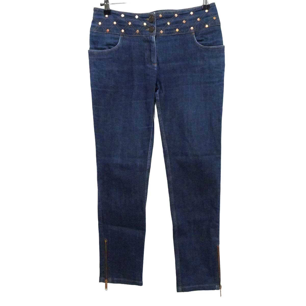 【中古】セリーヌ デニムパンツ スタッズ レディース CELINE サイズ表記なし(平置きウエストサイズ約38cm)