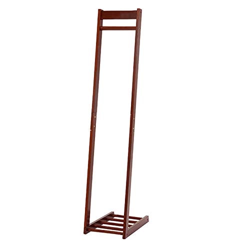 萩原(Hagihara) ハンガーラック ダークブラウン【天然木使用】 スリム 幅30 1台 VR
