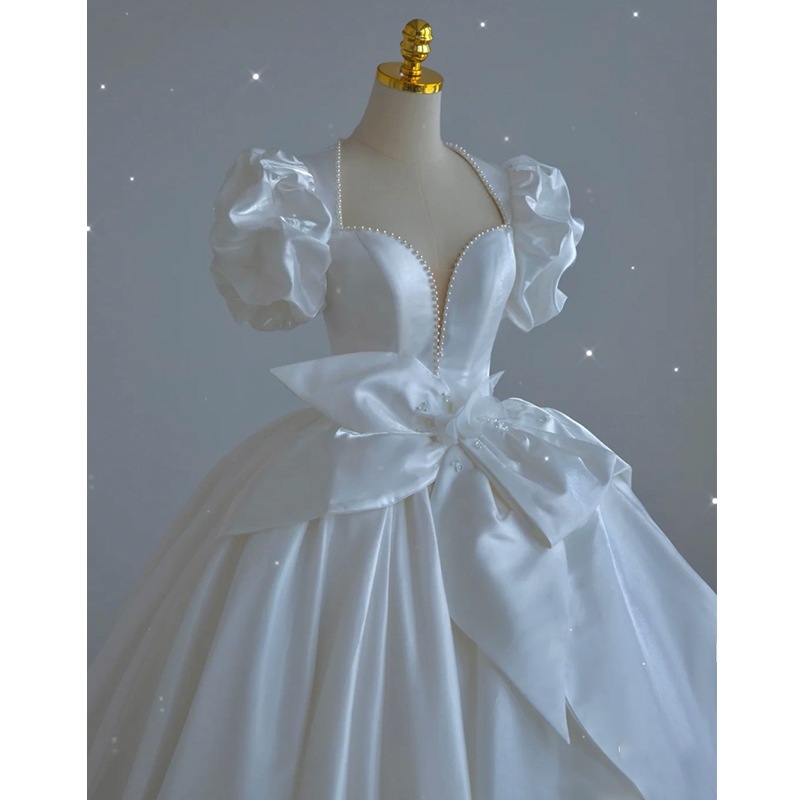 ウェディングドレス エンパイア 二次会ドレス 花嫁ドレス 大きいサイズ パーティー ロングドレス 演30-600