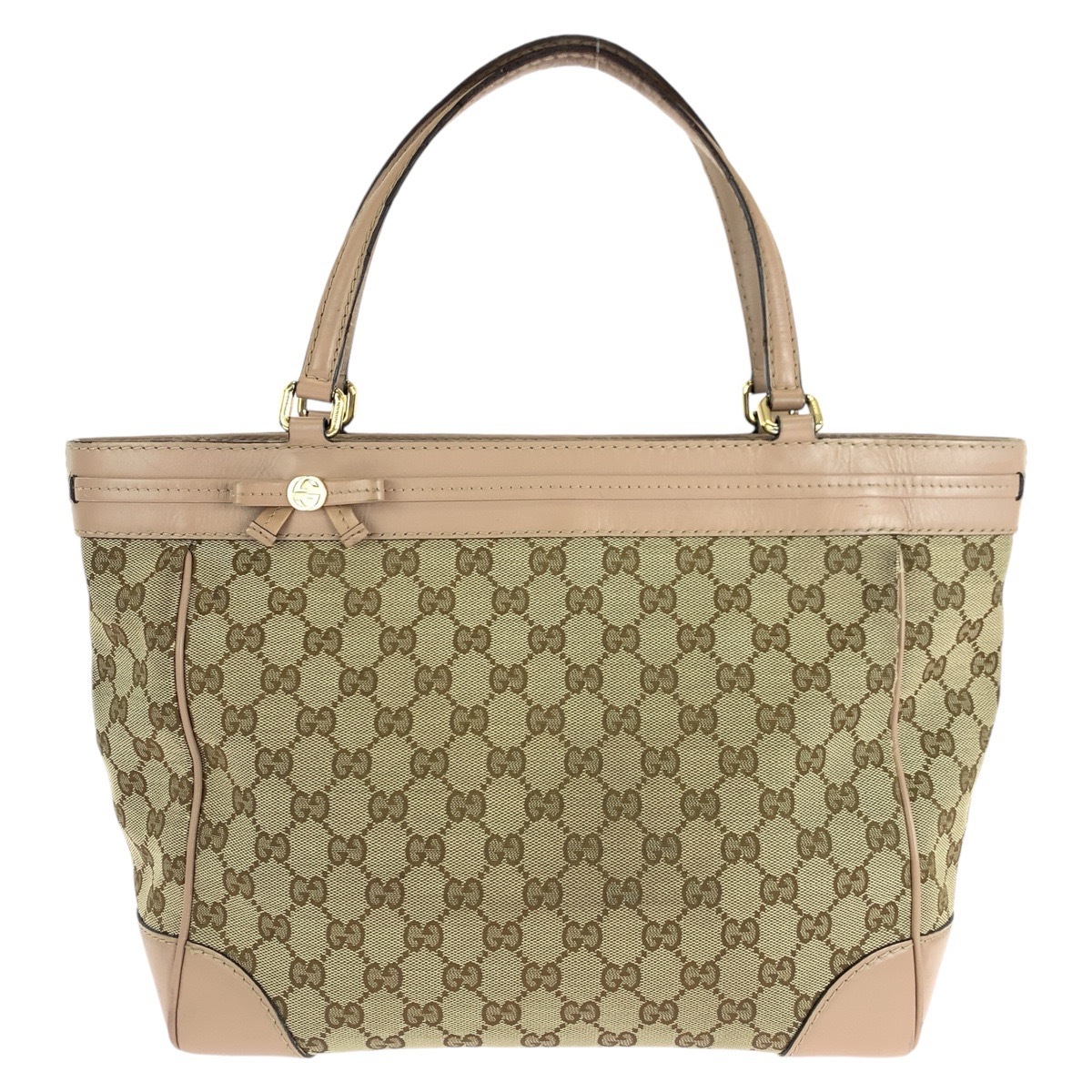 プリンシー ピンク ベージュ ゴールド金具 GGキャンバス/レザー 257061 トートバッグ ショルダーバッグ レディース 410796