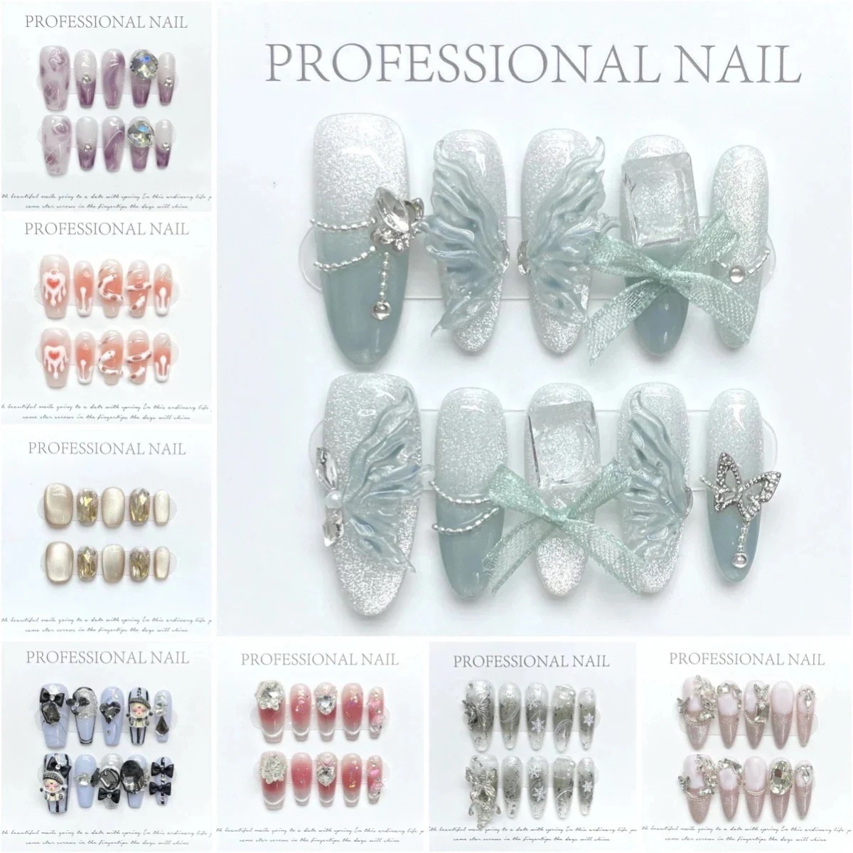 人気新作 3D ネイルチップ つけ爪 り 簡単貼れる 両面テープ付き ショート ロング 短め 長い キャッツアイネイル 韓国 成人式 光線療法 黒 赤 青 ピンク ネイルシール ジェル