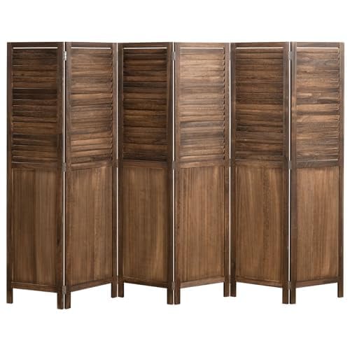 パーテーション 間仕切り 【組立不要】衝立 6連 天然木 軽量 コンパクト収納 高さ170cm 幅240cm オープンラック スクリーン インテリア 目隠し 区切り 折りたたみ pts-1706p-b 14,539円