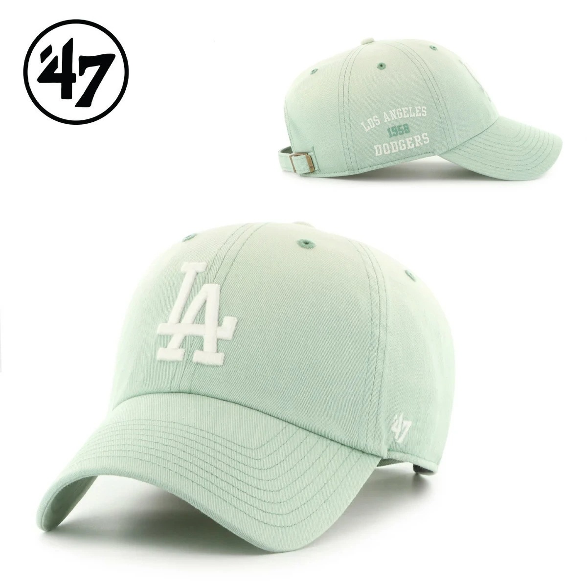 キャップ クリーンナップ ロサンゼルス・ドジャース Truro ユーカリプタス 調節可能 チームロゴ 野球帽 B-TRURO12GWS-YQ メジャーリーグ 正規品