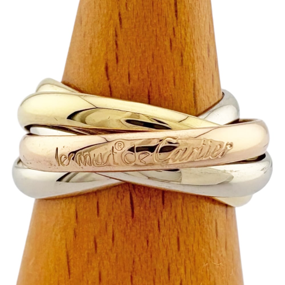 カルティエ トリニティ 5連 リング 指輪 12号 18金 K18イエローゴールド CARTIER 中古 美品 108,900円
