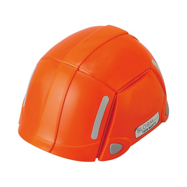 （まとめ） トーヨーセフティー 折りたたみヘルメットNo.100 オレンジ(×3セット)