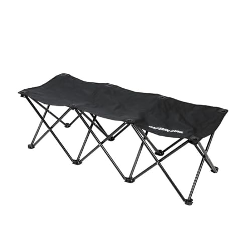 キャプテンスタッグ(CAPTAIN STAG) ベンチ チェア コンパクトベンチ 3人掛け ブラック グラシア UC-1679