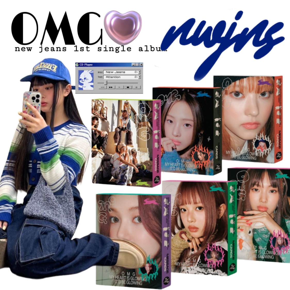 [NEW JEANS] OMG 1st single album (message card ver.) 7,400円