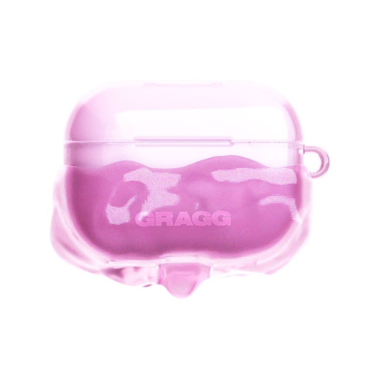 【GRAGG】 DOUBLE LAYERS CASE - CLEAR PINK イヤホンケース 正規品