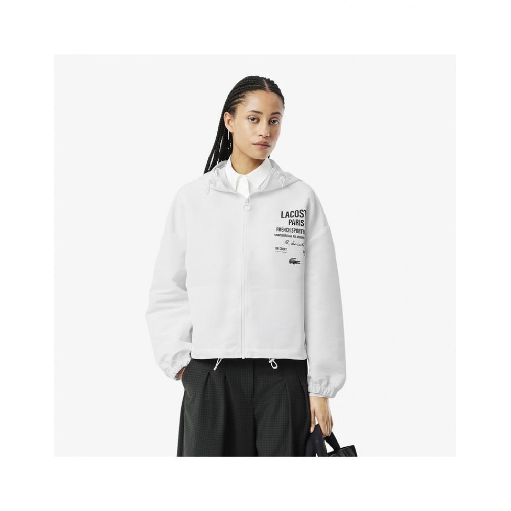 ラコステ女性 PARIS レターリング フーディ ブルゾン BF2449-55G 001 28,262円