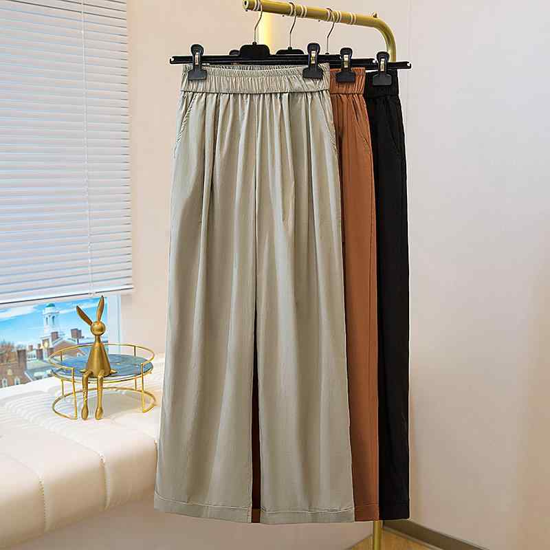 レディース ファッション おしゃれ 婦人服 夏 大きいサイズ 九分丈 カジュアル パンツ ハイウエスト ストレート パンツ 5,340円