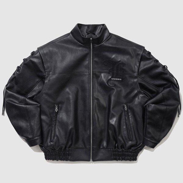 ビーガンレザー パッド入りジャケット UP422CPJN0 BLK