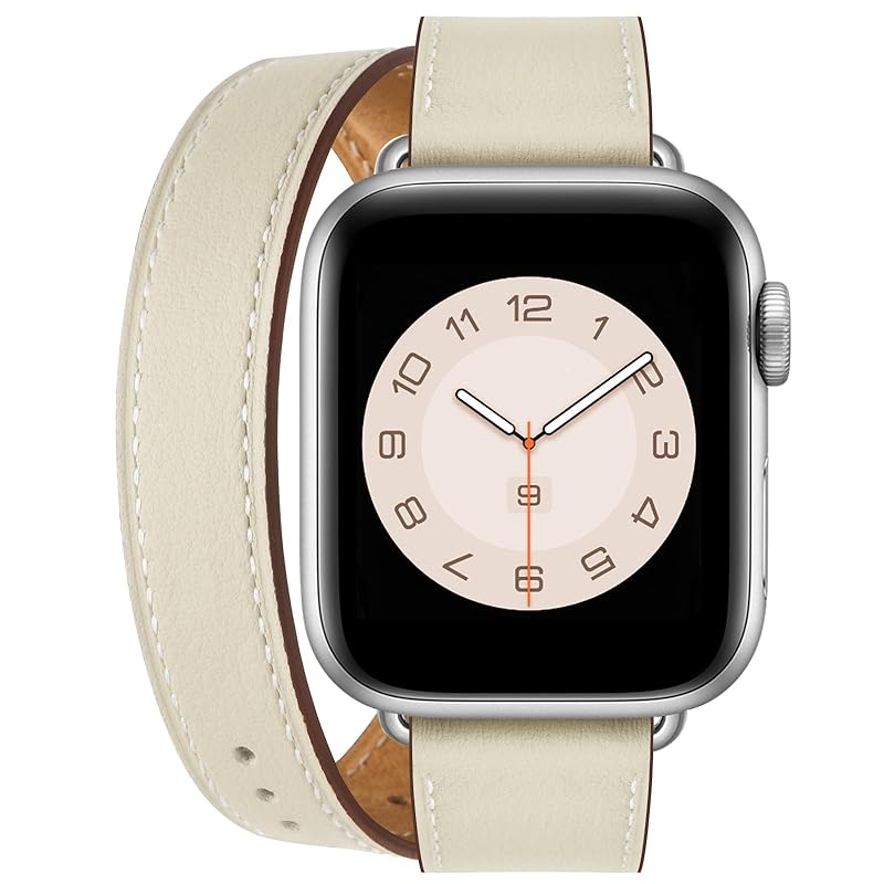 コンパチブル アップルウォッチ バンド コンパチブル apple watch バンド レディース レザー 本革 2重巻き 細い iWatch Series 9/8/7/6/5/4/3/2/1/SE/S
