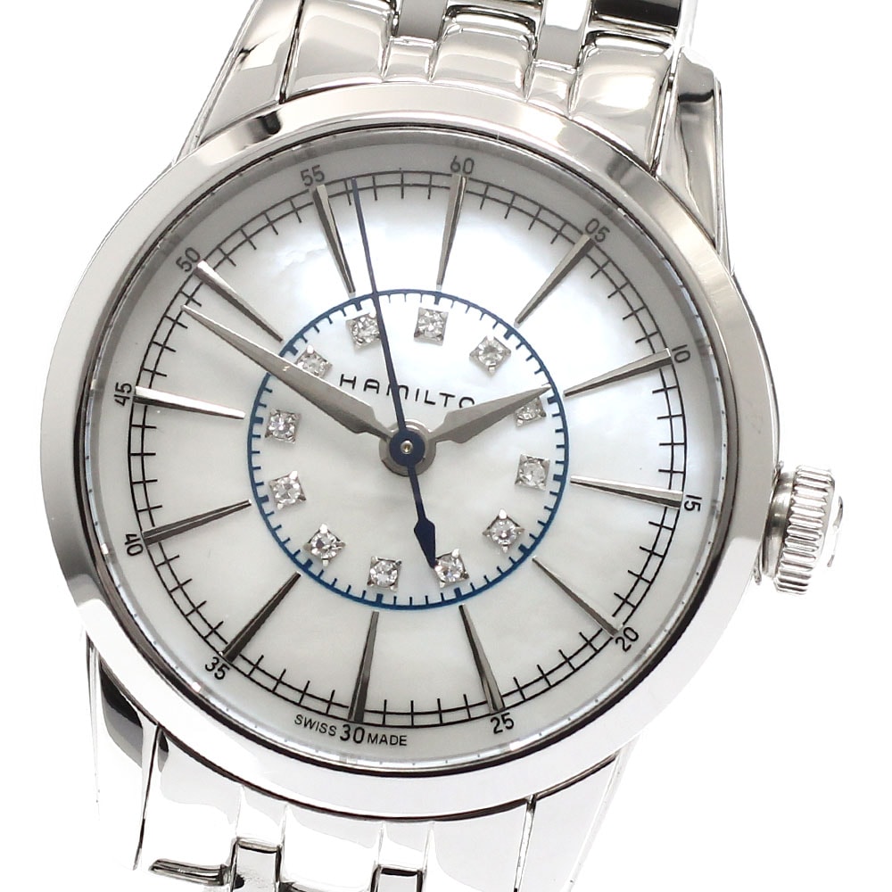 ハミルトン HAMILTON H403110 レイルロード 12Pダイヤ クォーツ レディース 美品 _936916【中古】