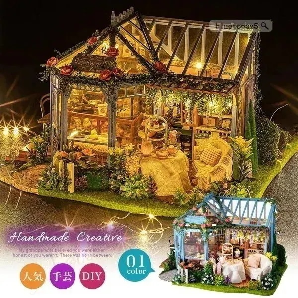 【まとめ買い価格 10セット1配送】迅速な出荷ミニチュア ドールハウス ジオラマ 大型 別荘 つづり合わせ 建物 家屋 模型 り 大人もキッズ46