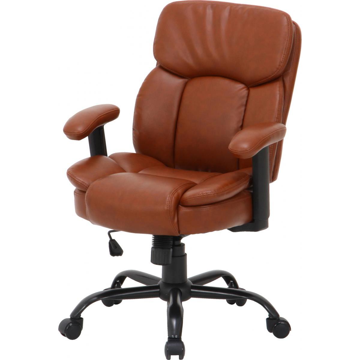 【I】不二貿易 PUプレジデントチェアーマンチェスター ブラウン H-2640-TH　オフィスチェア 書斎 ひじ掛け付 【北海道・沖縄・離島不可】【代引き不可】【代引不可/
