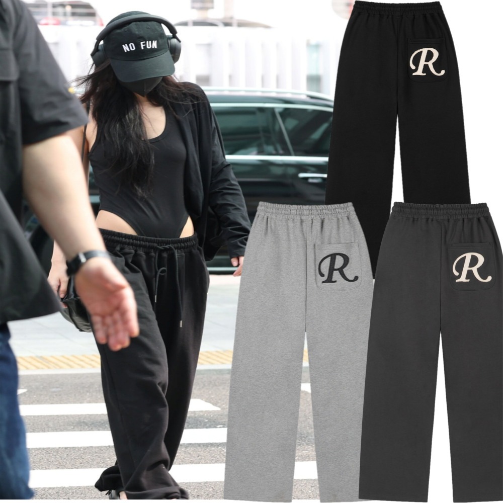 BLACKPINK ジェニー着用/Applique R Pocket Jogger