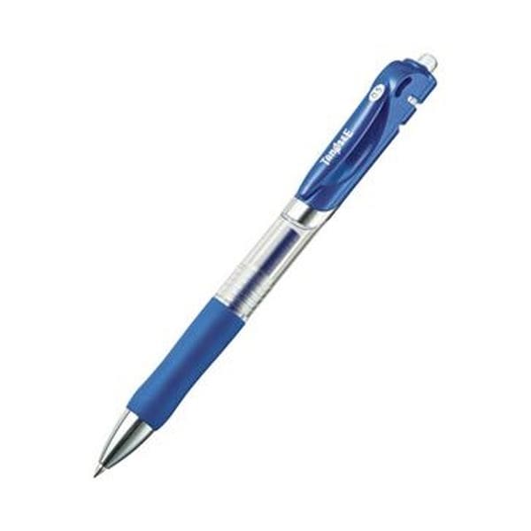 （まとめ）TANOSEE ノック式ゲルインクボールペン 0.5mm 青 1セット（10本）[x20]