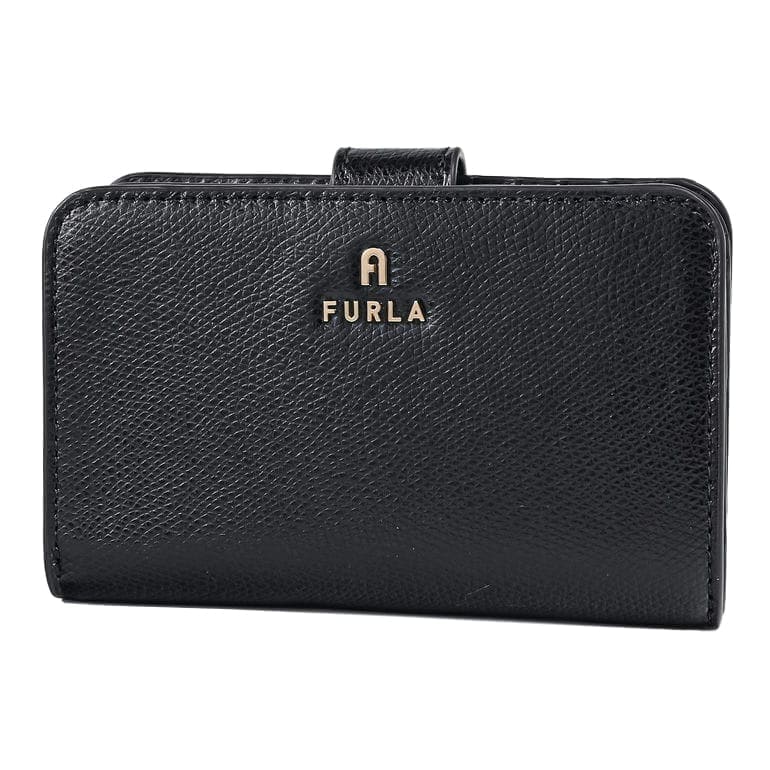 二つ折り財布 小銭入れ付き CAMELIA カメリア Mサイズ コンパクト ウォレット ネロ ブラック WP00314 ARE000 O6000