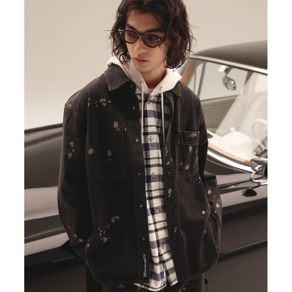 COVERNAT ヘビーデニムオーバーシャツ ブラック