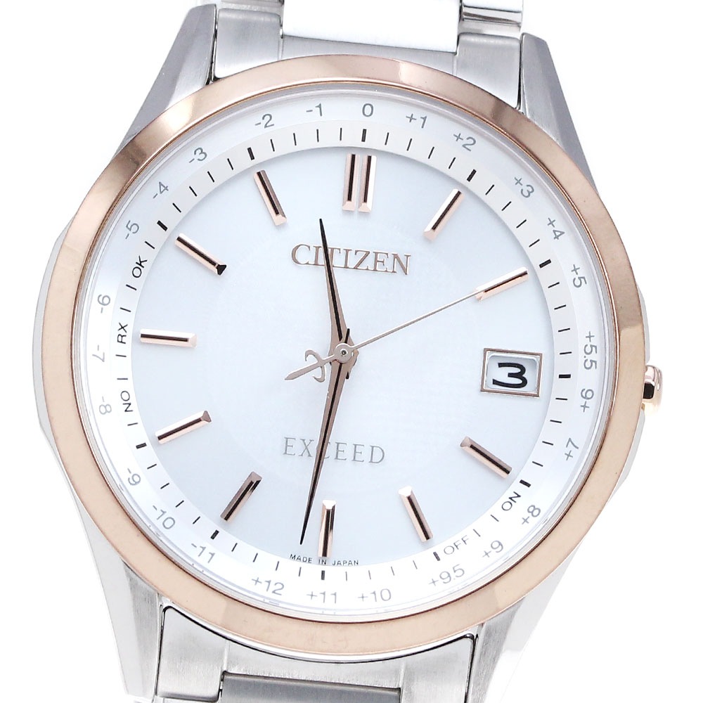 シチズン CITIZEN CB1114-52A エクシード エコドライブ デイト ソーラー電波 メンズ 良品 内箱保証書付き_821404【中古】