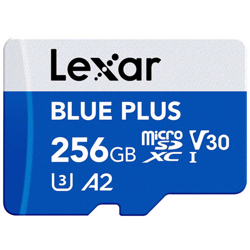 LEXAR　Lexar microSDXCカード BLUE PLUSシリーズ V30 UHS-I U3 A2 ［256GB］　LMSBLPL256G-BNANJ