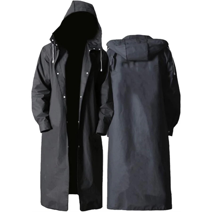 カジュアル レインコート ロング かっぱ ハイキング ポンチョ軽量 ＥＡＶ 防水 撥水加工 アウトドア 登山( ブラック 2XL) 5,089円