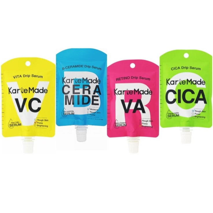 選べる3種×各2点 6点セット カルテメイド KarteMade ドリップセラム 70ml 全4種　シカ レチノール ビタミン セラミド 美容液 アンプル スキンケア 敏感肌 プチプラ