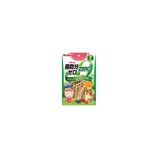 【1ケース】【お取り寄せ対象品】ペティオ おいしくスリム 脂肪分ゼロ ダブルスティック ササミと14種の緑黄色野菜入り 100g *30個