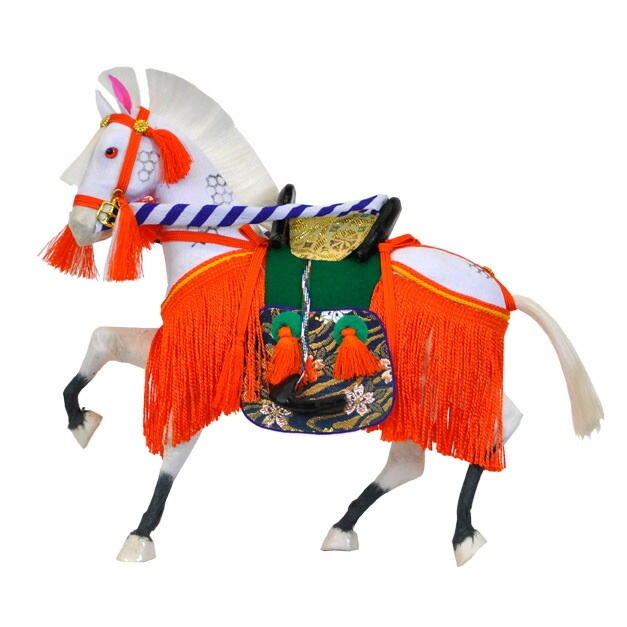 【五月人形】【飾り馬】半ちりめん8号今にも駆け出しそうな躍動感たっぷりの飾り馬！【D152】【新作】【秀光】【限定品】