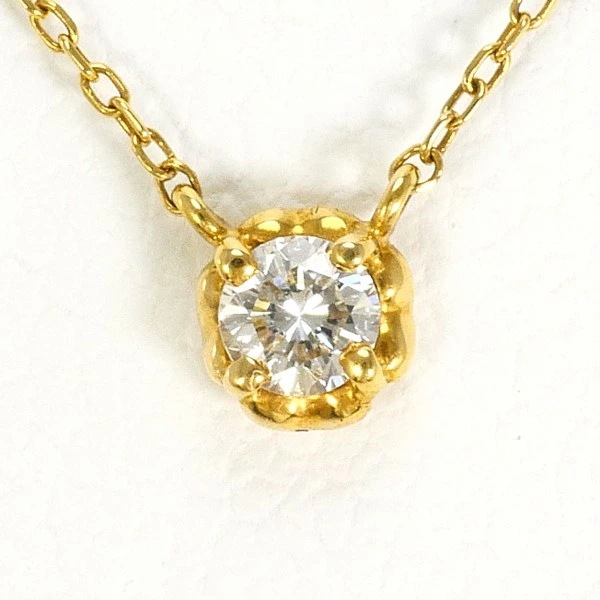 K18 18金 YG ネックレス ダイヤ ジュエリー 中古