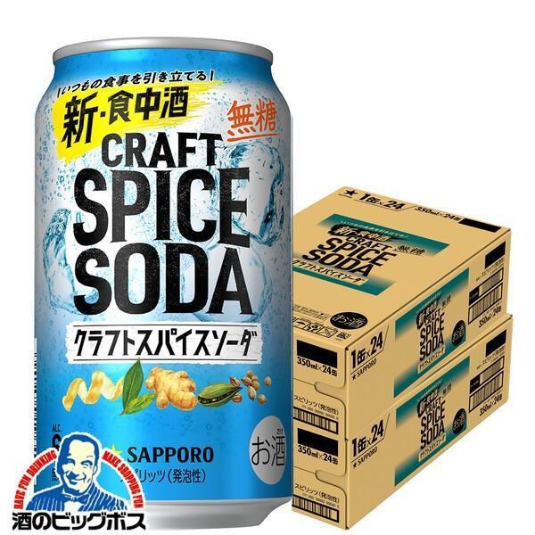サッポロ クラフトスパイスソーダ 無糖 350ml×2ケース/48本(048)『IAS』