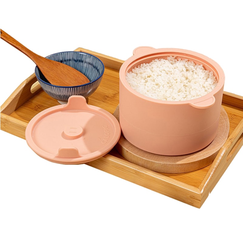 With Molly 電子レンジ 低炭水化物 炊飯器 容器 ダイエット 低炭水化物 ご飯 シリコン 炊飯器 ピンク[並行収入]