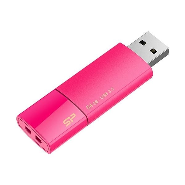 （まとめ）シリコンパワーUSB2.0フラッシュメモリ Ultima U05 64GB ピンク SP064GBUF2U05V1H 1個2セット