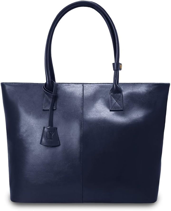 トートシリーズの最上位モデル トートバッグ メンズ ビジネスバッグ 大容量 鞄 皮 革 uy23(07.ネイビー)