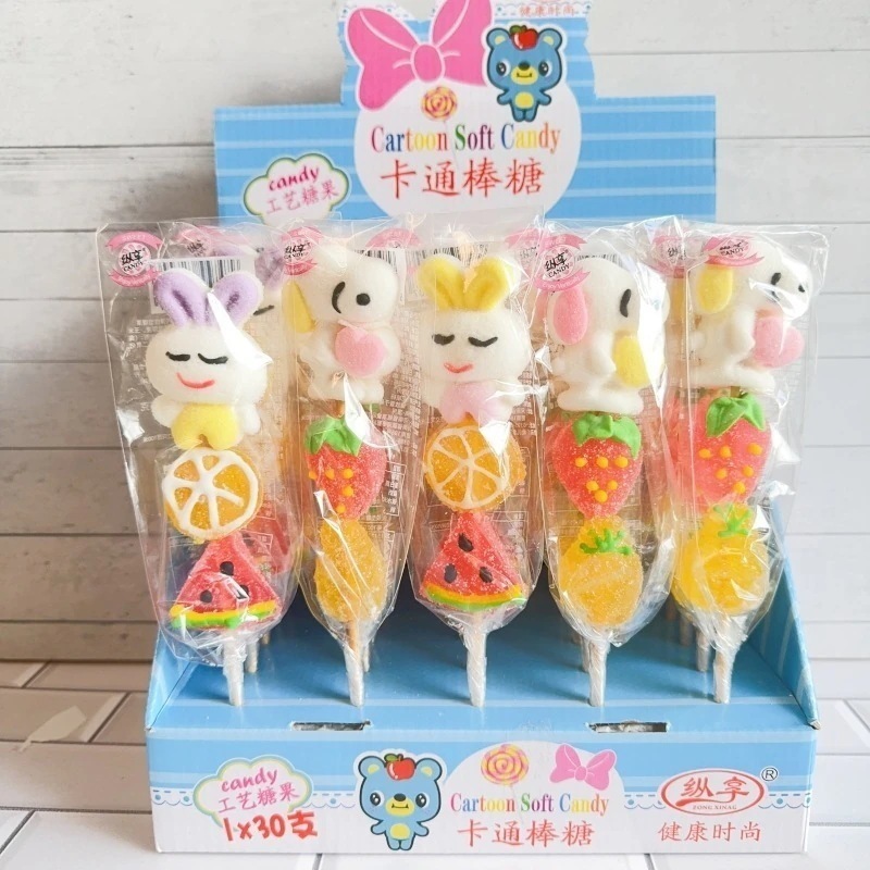 子供の漫画かわいい動物の形の砂糖漬けのんだマーシュマロジュースロリポップパークアトラクション 誕生日プレゼント 子供の贈り物 誕生日プレゼント 子供の贈り物