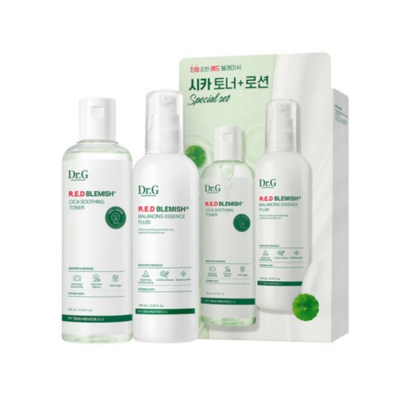 韓国コスメ正規品 レッド ブレミッシュ シカ スージング トナー 200ml + エッセンス フルイド 150ml セット/美容液/水分/保湿/鎮静/シカ/肌バリア強化