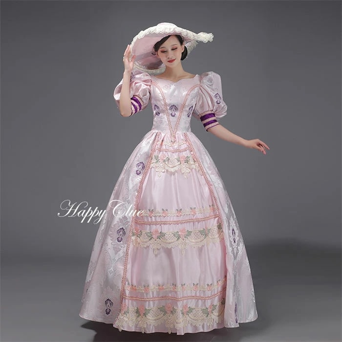 貴族ドレス お姫様 ドレス 貴婦人 パーティードレス 華やか 礼服 ヨーロッパ風 中世貴族風 王族服 女王様ドレス ロングドレス 学園祭 舞踏会 ステージ コスプレ ハロウィン 宮廷 演劇 オペラ声楽