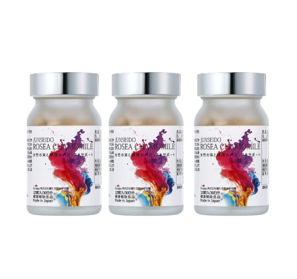 【3点セット】　潤生堂健康研究館　RC女神の丸 めがみのまる　120粒（約30日分）×3　大豆イソフラボン ロゼアエキス　日本製　栄養補助食品