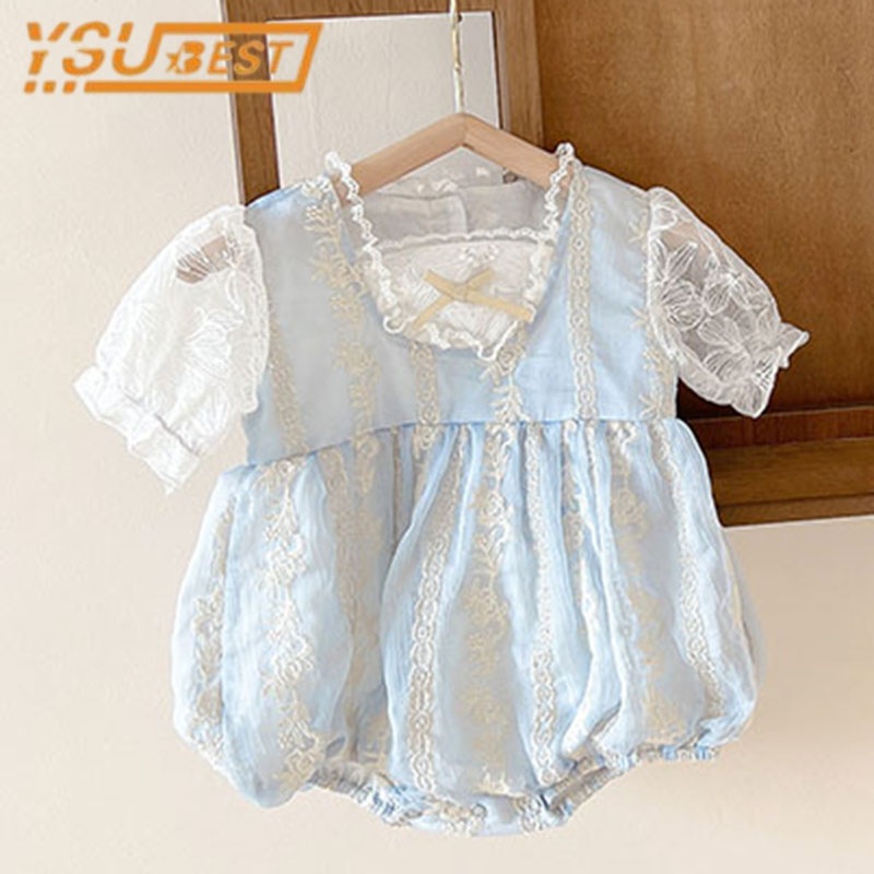 女の赤ちゃんのための半袖ロンパース 新生児のための夏のスーツ プリンセス 保障 パーティー 魅力の 韓国スタイル