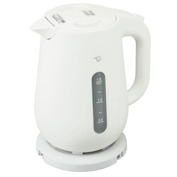 電気ケトル 1.5L 象印 湯沸かしケトル 湯沸かし器ポット ハイパワー 1300W ホワイト