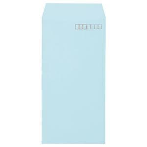 (まとめ) キングコーポレーション ワンタッチテープ付ソフトカラー封筒 長3 80g/m2 枠あり ブルー N3S80BQ50 1パック(50枚) 10セット