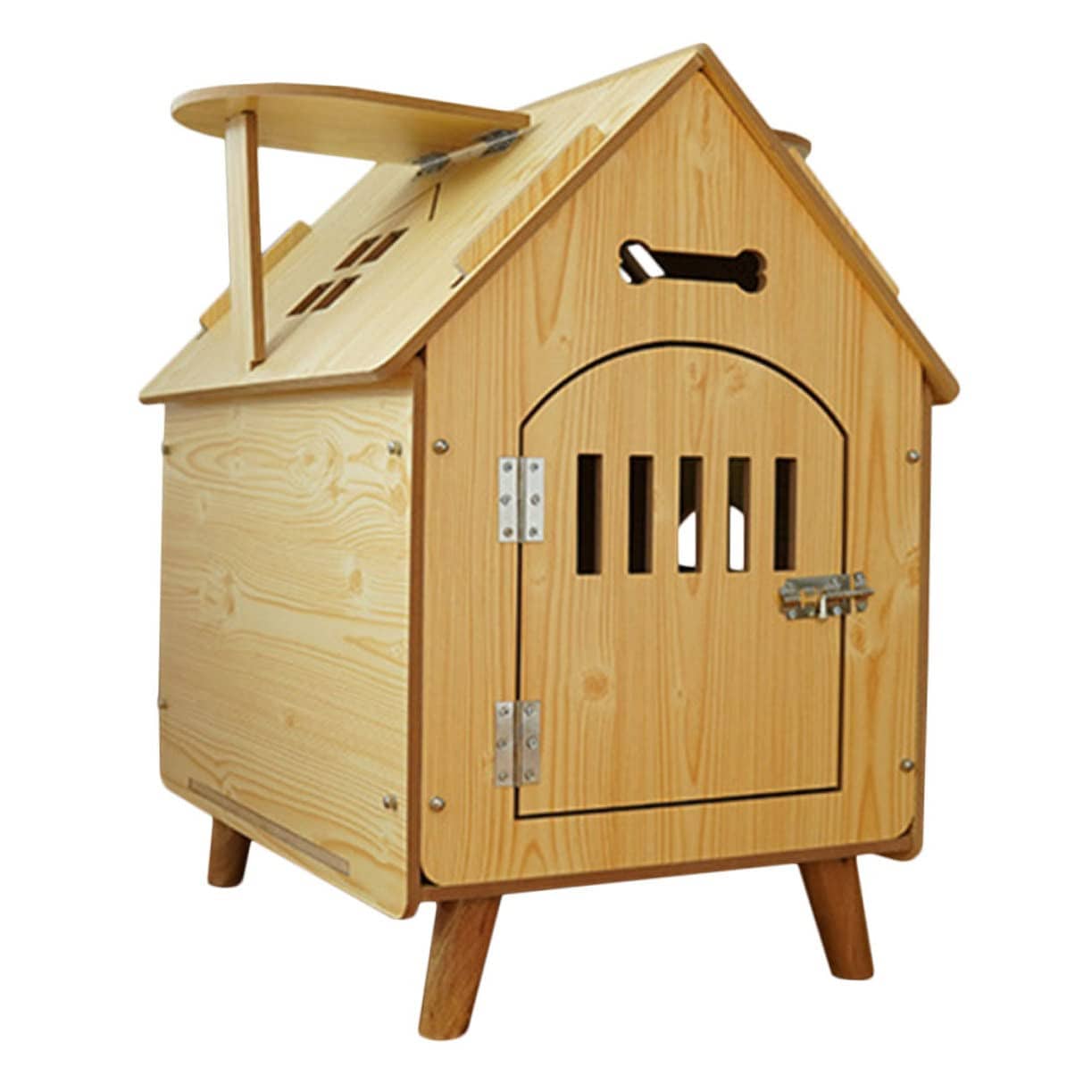 1個 犬小屋 シンプルなペットハウス ガーデンドッグシェルター 飼い猫 木造住宅 木製