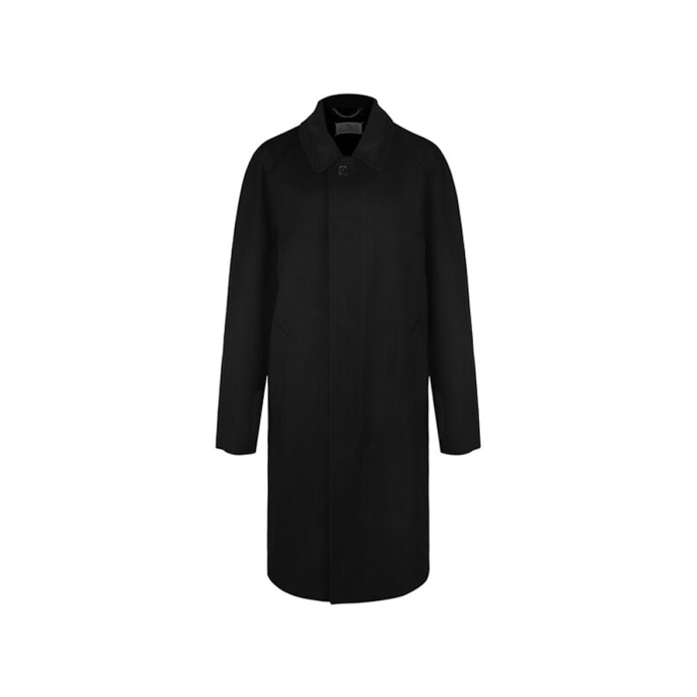 メゾンマルジェラ [マルジェラ] 22FW SI0AA0003 S54959 900 女性用ステッチ M ボタンコートブラック PVYSI0AA0003-S54959-900