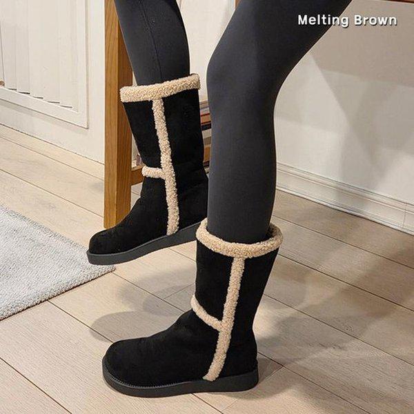 女性用冬ミドル丈ファーブーツ SS06