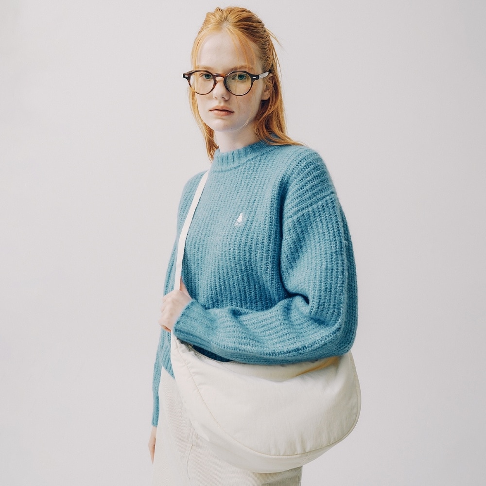 エールラウンドショルダーミディアムバッグ_クリーム