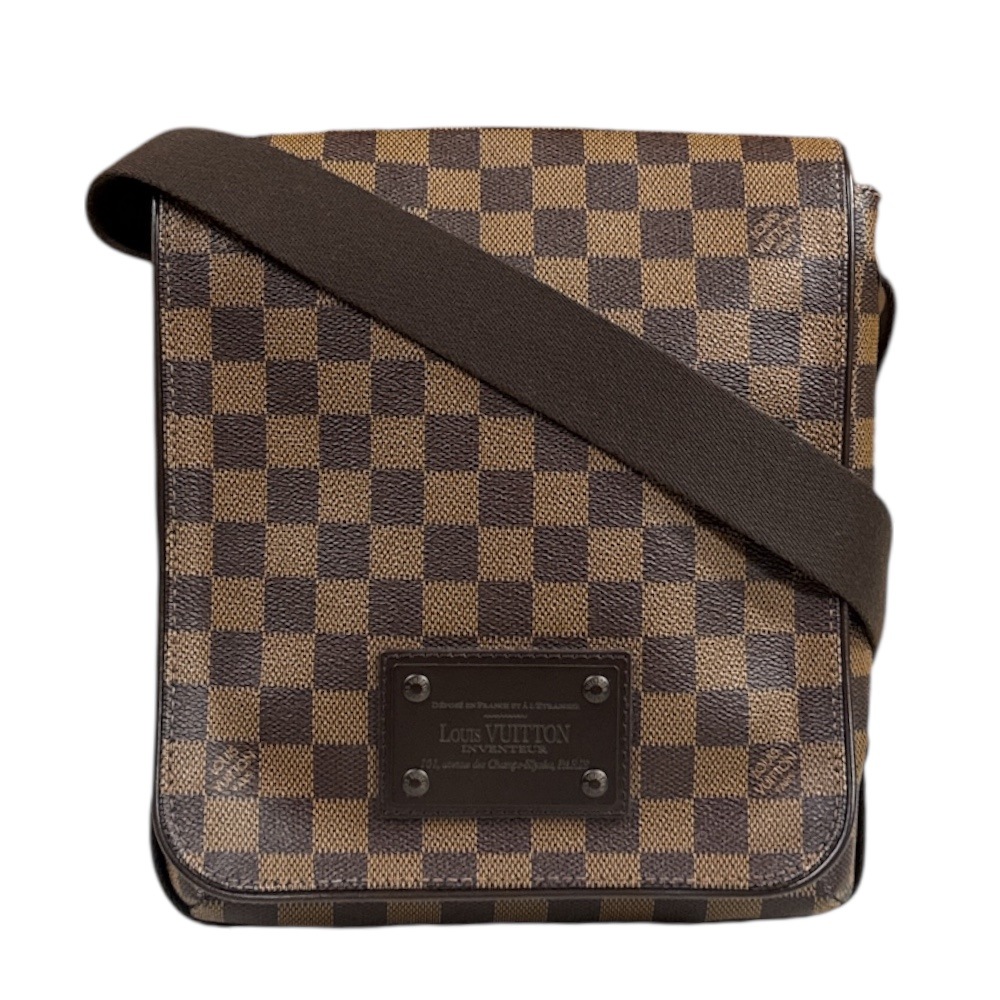 ルイヴィトン ブルックリンPM ダミエ ショルダーバッグ ダミエキャンバス N51210 ブラウン LOUIS VUITTON 中古 美品